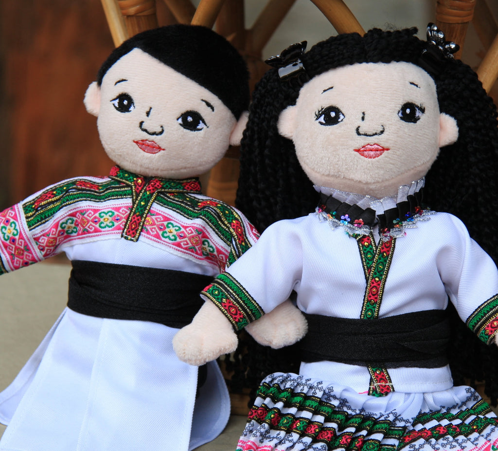 Hmong Handmade Male and Female Dolls