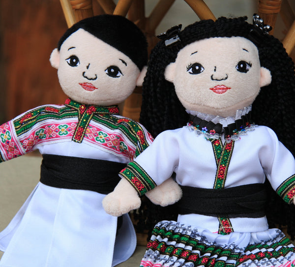 Hmong Handmade Male and Female Dolls