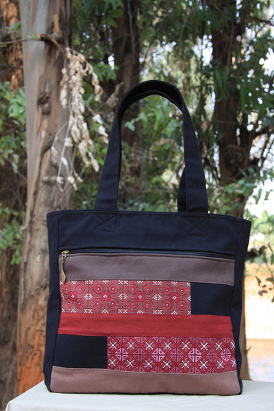 Hmong Handmade Cross-Stitch Red Purse