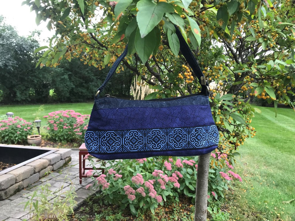 Bluebell Batik-Denim Mini-Bag – Ekantha