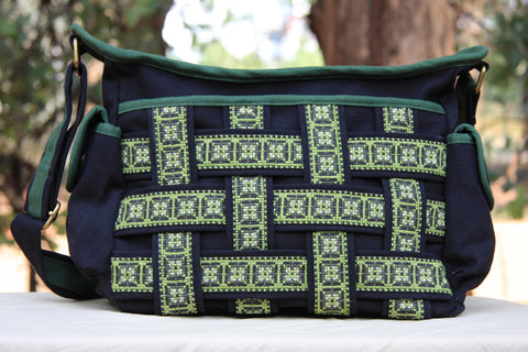Hmong Handmade Green Handbag