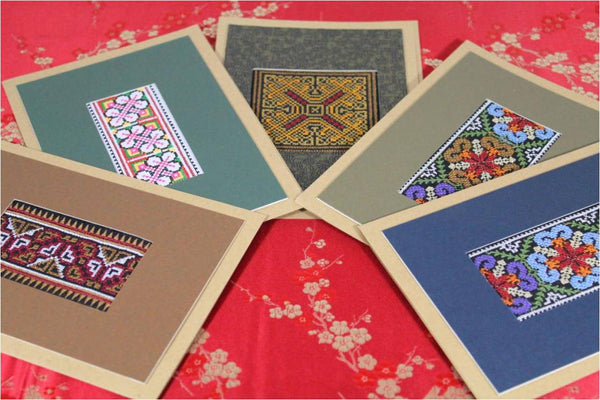Hmong Handmade Greeting Cards Set of Five