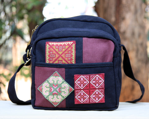 Hmong Handmade Cross-Stitch Mini Shoulder Bag