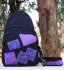 Hmong Handmade Purple Cross Stitch Sling Bag